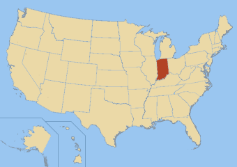 Carte de l'Indiana