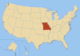 Carte du Missouri
