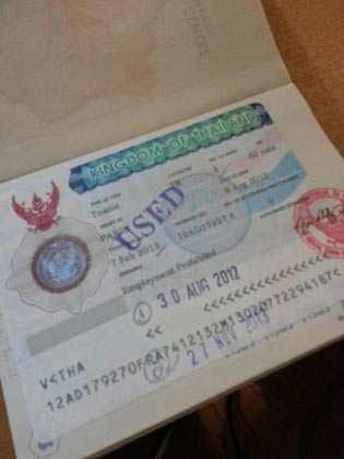 Visa Touristique Thaï, 2 entrées