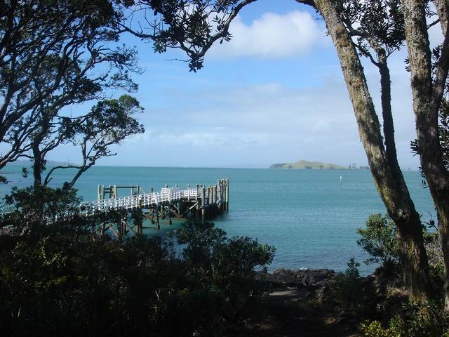 Port sur l'île de Rangitoto