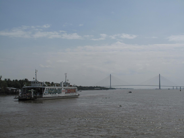 Ferry over Hau river