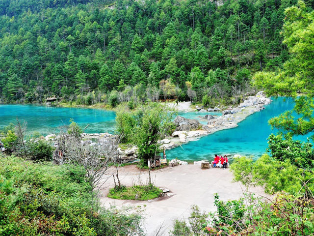 Greenery, Blue Water Lake