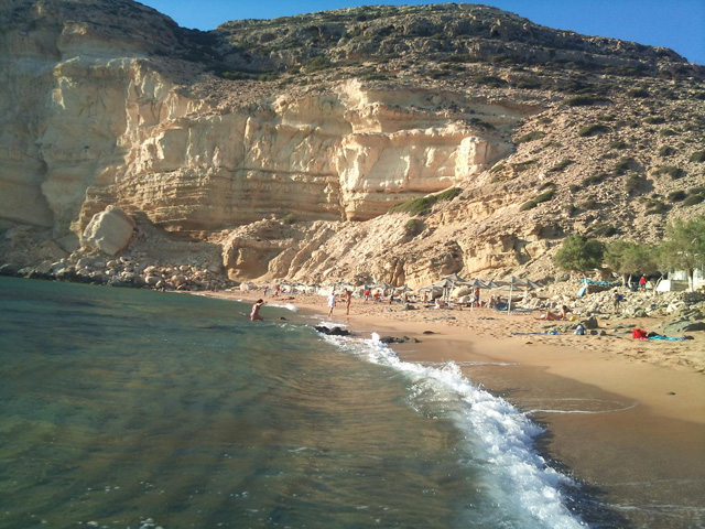 Red sand beach