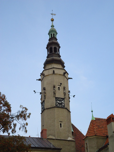 Town hall clock tower