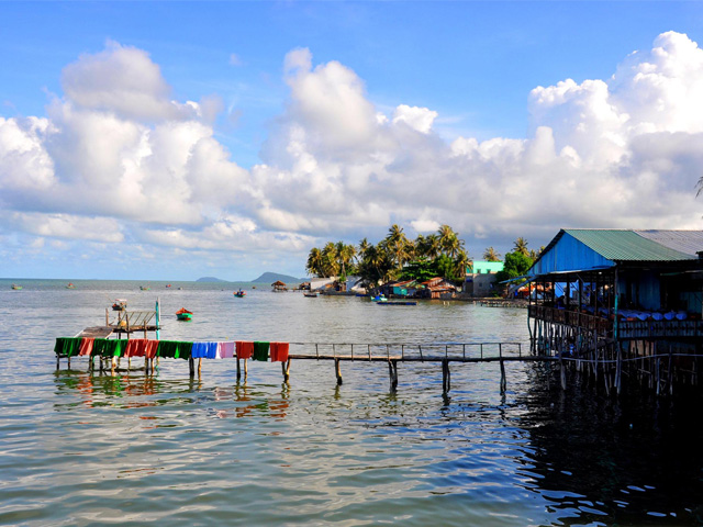 Stilt houses, Ham Ninh fishing village