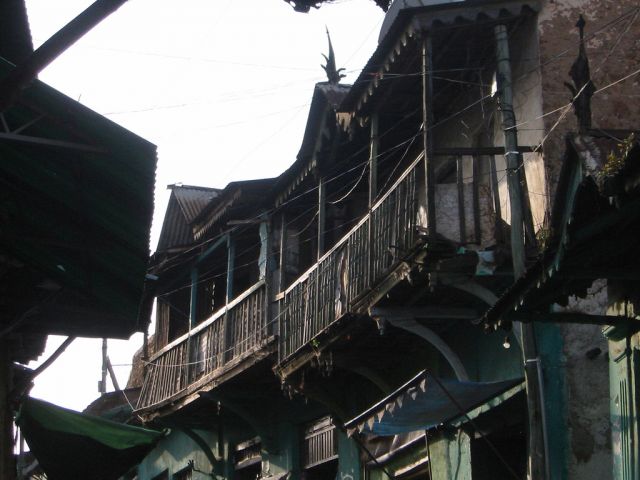 Wooden balconies