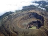 Vue aérienne du cratère du volcan de Santa Ana, Salvador