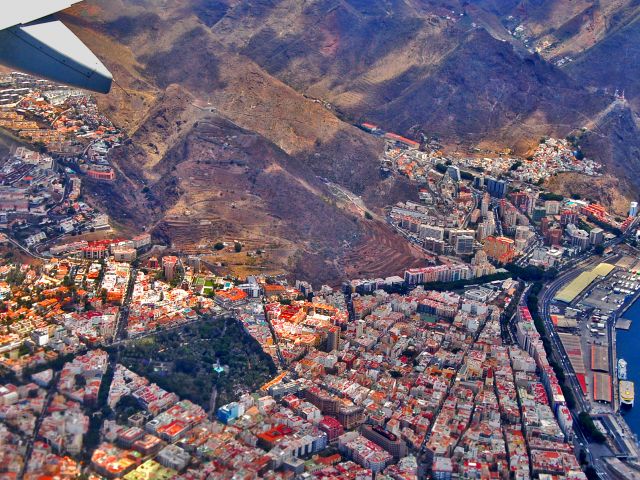 Vue aérienne de Santa Cruz de Tenerife