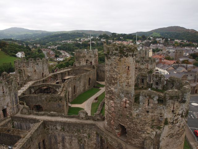 Vue intérieure du château de Conwy