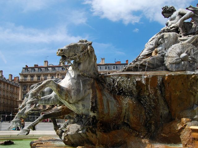 Détail d'un cheval, fontaine Bartholdi