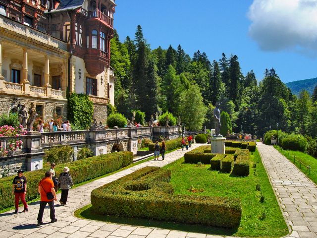 Terrasse du château de Peleș