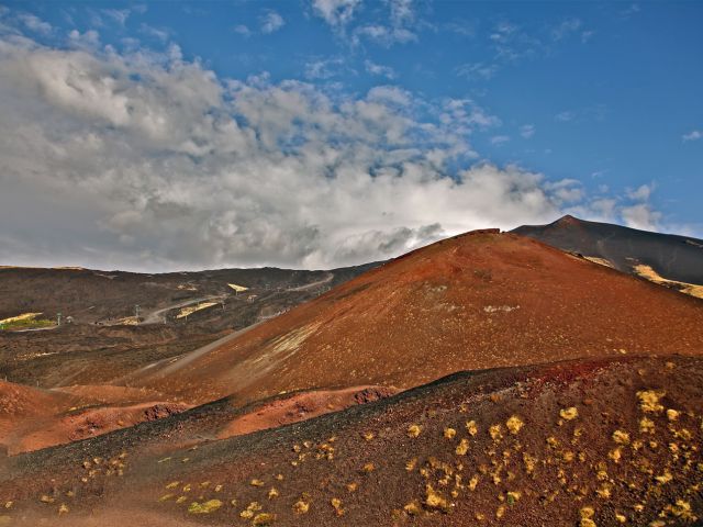 En haut du mont Etna