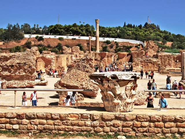 Ruines des thermes à Carthage