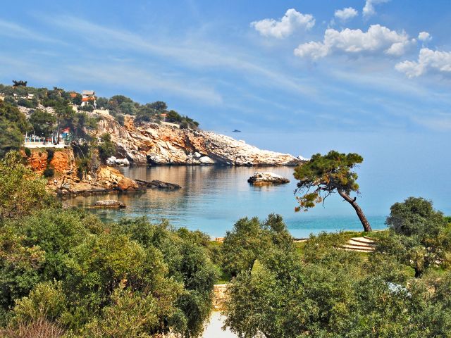 Petite plage sur l'île de Thasos