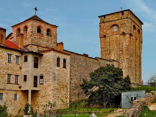 Tour carrée du monastère de Hilandar