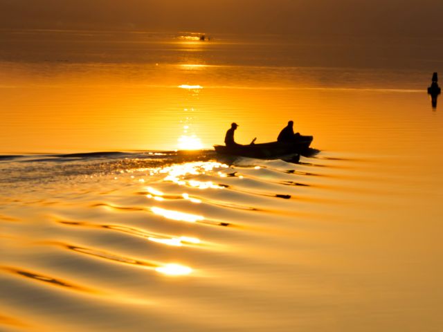 Coucher de soleil sur le Danube