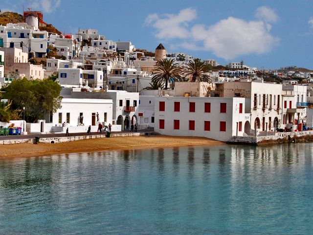 Vue de la ville de Mykonos