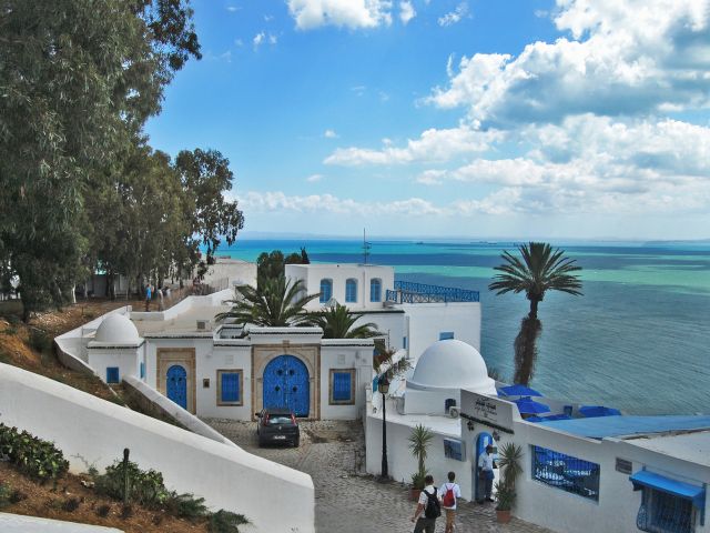 Vue sur la mer Méditerranée depuis Sidi Bou Saïd