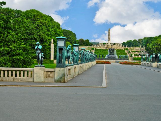 Pont et monolithe, parc de Frogner
