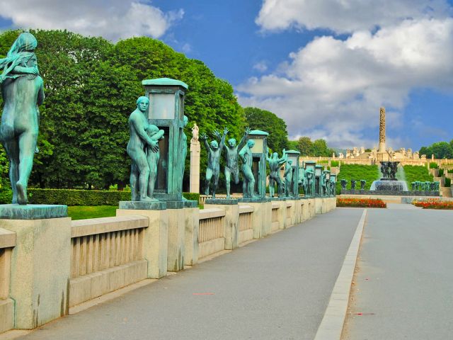 Pont central, parc Vigeland, Olso