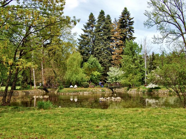 Etang du parc Vrana, palais Vrana