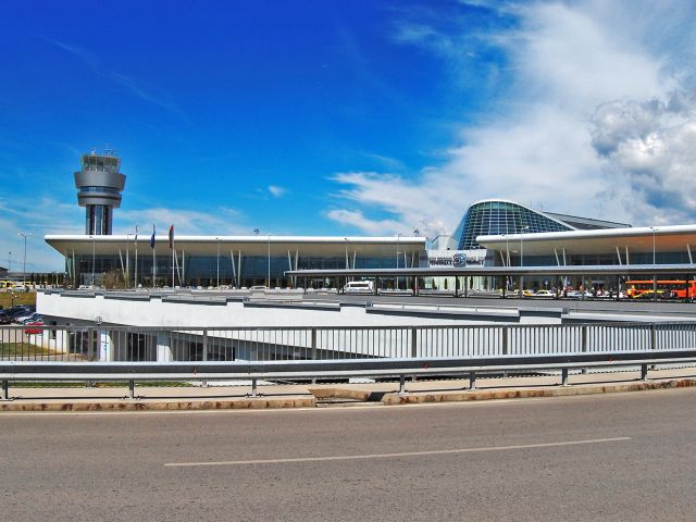 Vue de l'aéroport international de Sofia