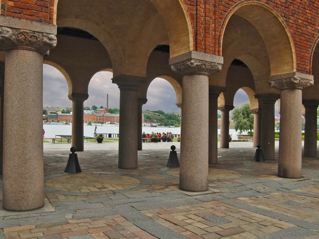 Cour intérieure de l'hôtel de ville de Stockholm