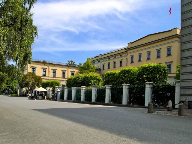 Cour intérieure du palais royal d'Oslo