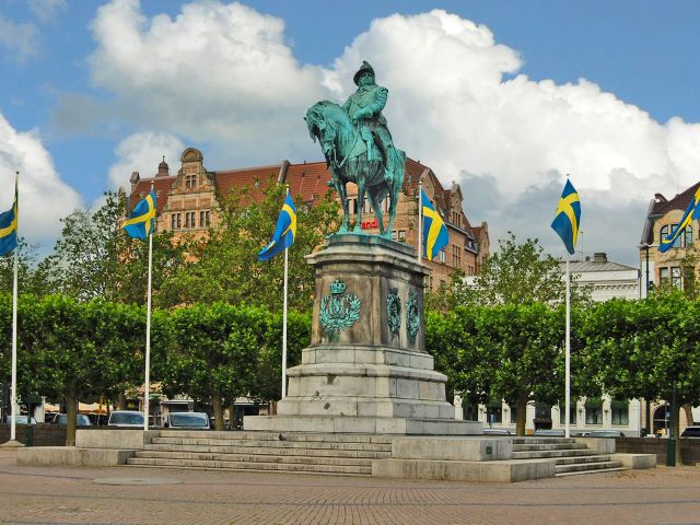 Sculpture du roi Karl X Gustav, Malmö