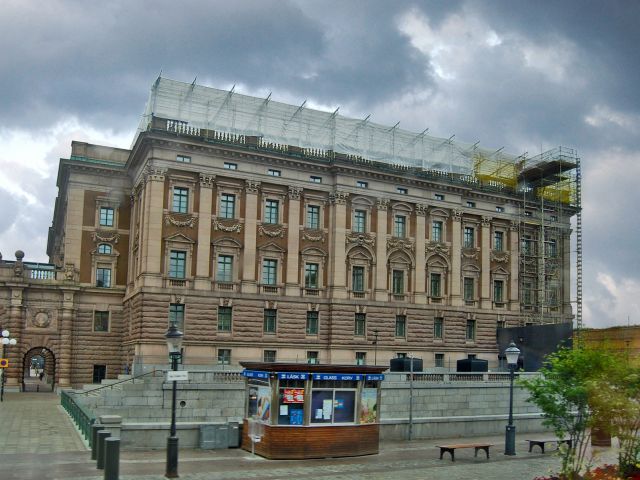 Vue du palais royal de Stockholm