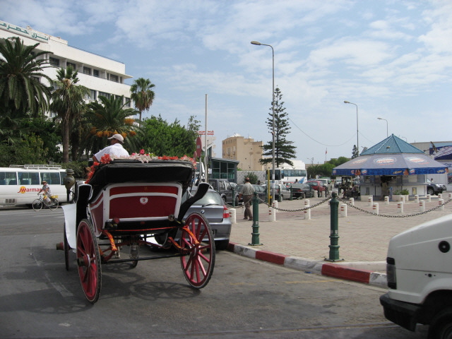 Cab in the street near the Sousse Medina