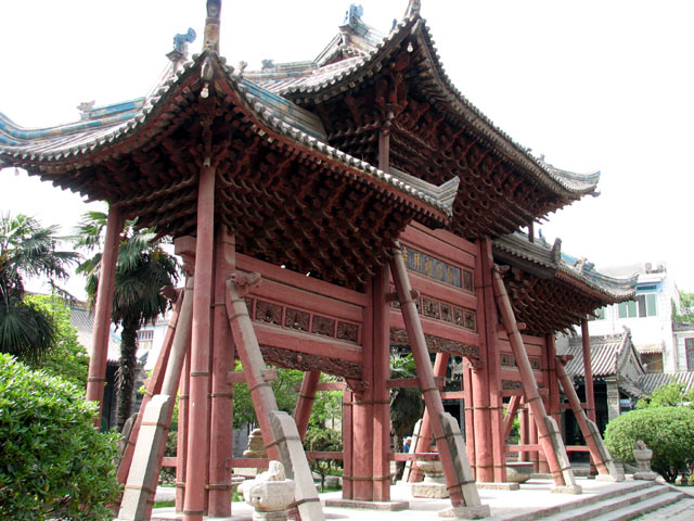 The Wooden decorated Archway