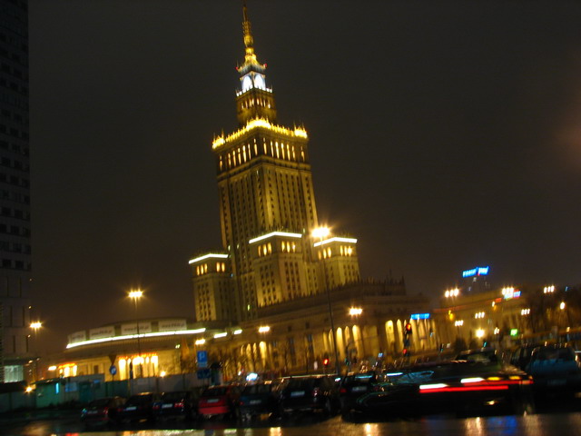 At night