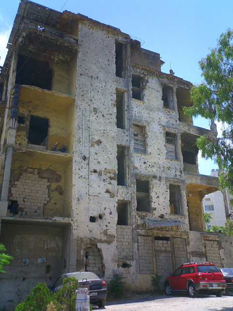 Destroyed building