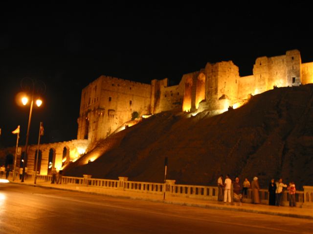 At night