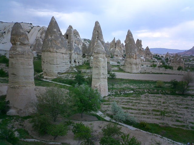 Conical rock formation