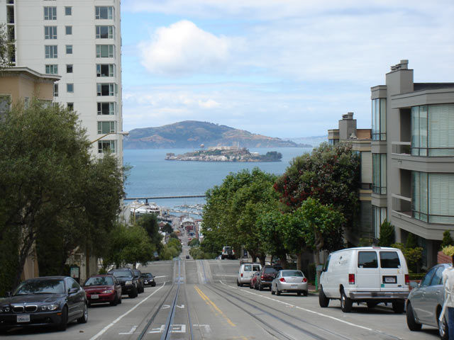 L'île d'Alcatraz dans la baie de San Francisco en Californie