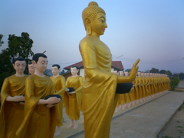 Monk statues