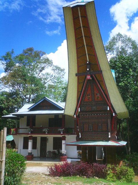 Toraja rice greenery house