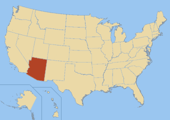 Carte de l'Arizona