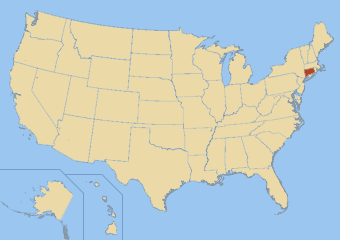 Carte du Connecticut