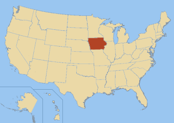 Carte de l'Iowa