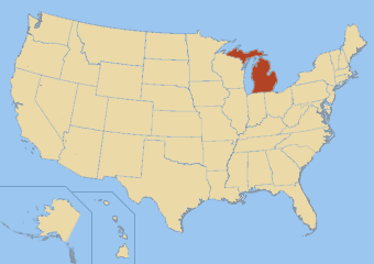 Carte du Michigan