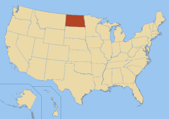 Carte du Dakota du Nord