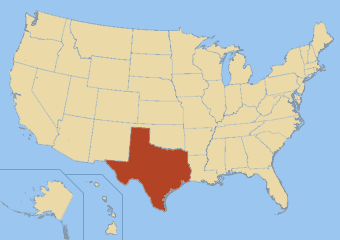 Carte du Texas