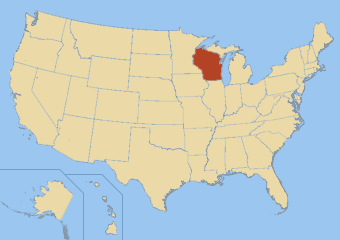 Carte du Wisconsin