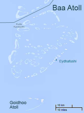 Carte de l'atoll de Baa