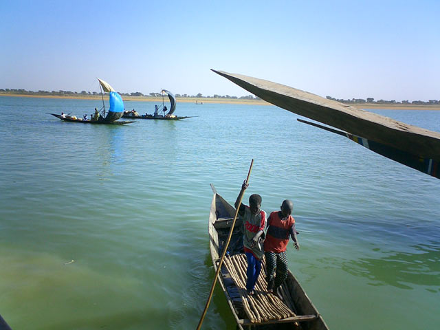 Rivière Niger, Diafarabé, Mali