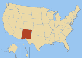 Carte du Nouveau Mexique