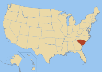 Carte de la Caroline du Sud